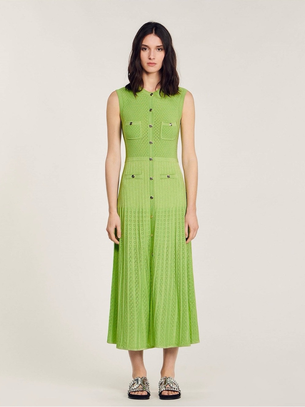 SANDRO PARIS TUILERIES KNITTED DRESS - Picture 6 of 8